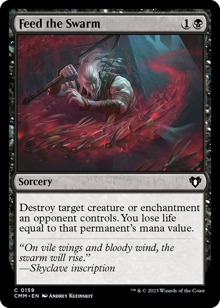 Feed the Swarm (CMM-159) [Commander Masters] Foil MTG Single Wizards of the Coast