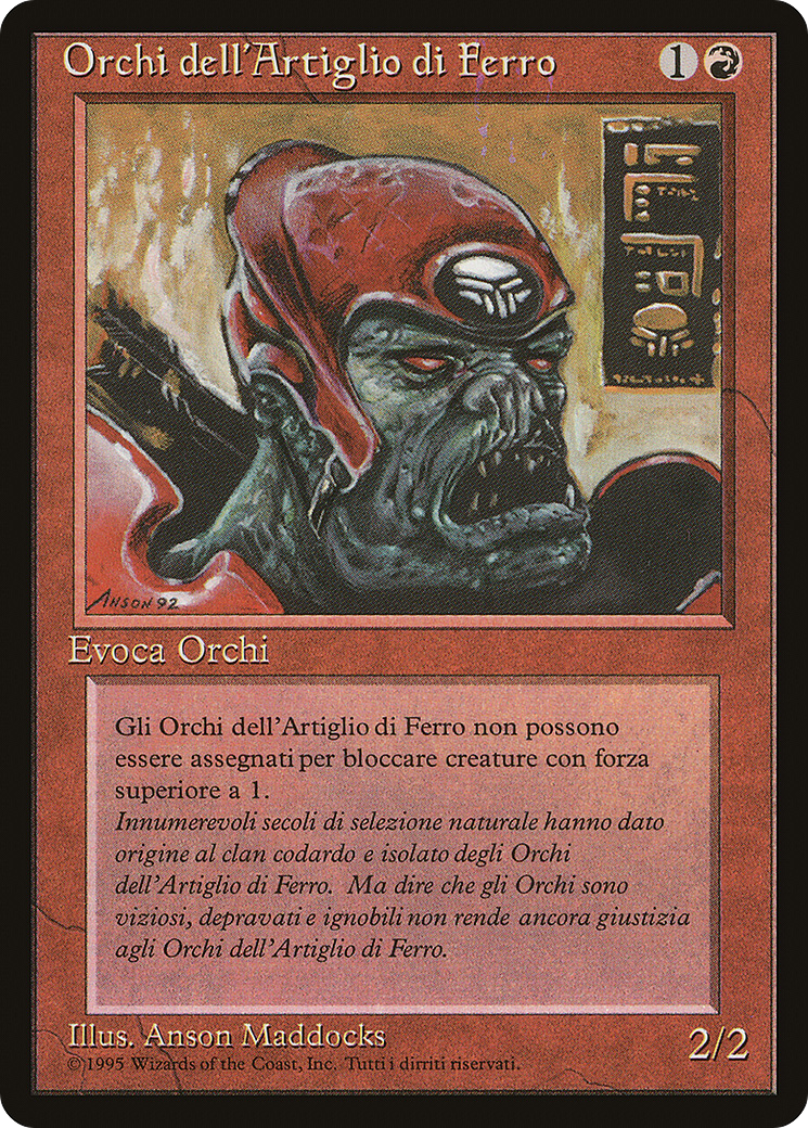 Ironclaw Orcs (Italian) - "Orchi dell'Artiglio di Ferro" (REN-) [Misc] Rinascimento MTG Single Wizards of the Coast