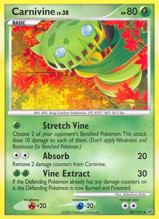 Carnivine (43) (/127) [Platinum: Base set] Pokemon Single Pokémon