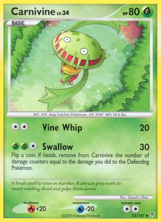 Carnivine (/147) Reverse Holofoil [Platinum: Supreme Victors] Pokemon Single Pokémon