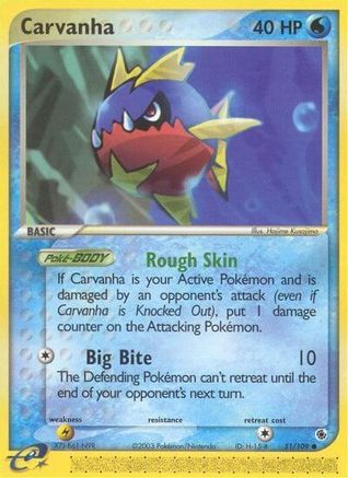 Carvanha (/109) Reverse Holofoil [EX: Ruby & Sapphire] Pokemon Single Pokémon