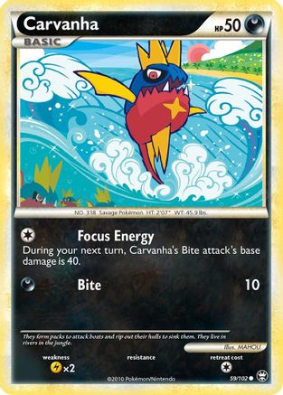 Carvanha (/102) [HGSS: Triumphant] Pokemon Single Pokémon