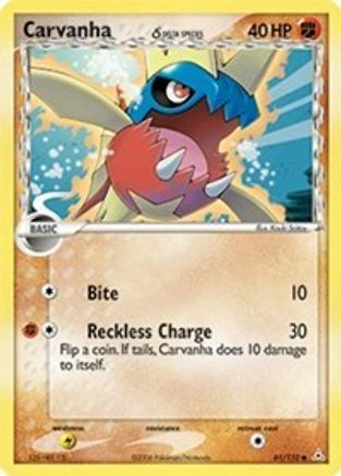 Carvanha (Delta Species) (61/110) [EX: Holon Phantoms] Pokemon Single Pokémon