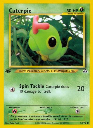 Caterpie (53/75) - [Vintage: Neo Discovery] 1st Edition Pokemon Single Pokémon