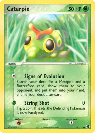 Caterpie (56/112) Reverse Holofoil [EX: FireRed & LeafGreen] Pokemon Single Pokémon