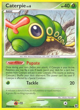 Caterpie (63/106) [DP: Great Encounters] Pokemon Single Pokémon