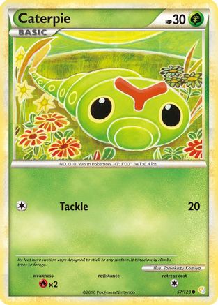 Caterpie (57/123) [HGSS: Base Set] Pokemon Single Pokémon