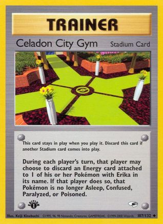 Celadon City Gym (107/132) 1st Edition [Vintage: Gym Heroes] Pokemon Single Pokémon