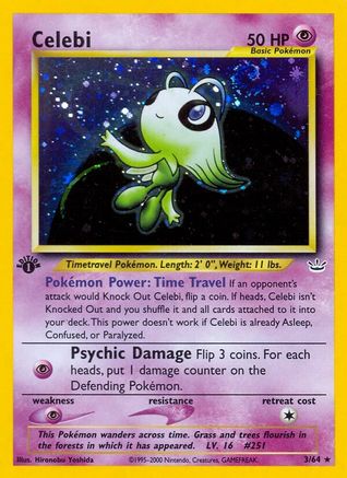 Celebi (3) (/64) 1st Edition Holofoil [Vintage: Neo Revelation] Pokemon Single Pokémon