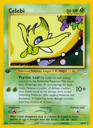 Celebi (16/64) 1st Edition [Vintage: Neo Revelation] Pokemon Single Pokémon
