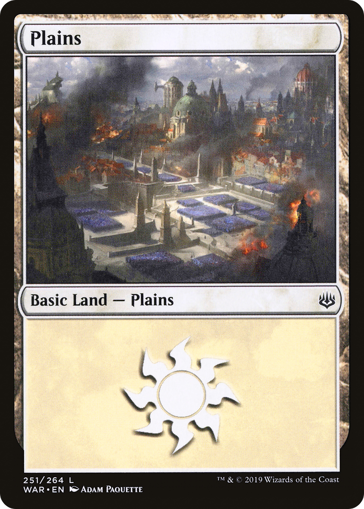 Plains (WAR-251) [War of the Spark] Foil MTG Single Wizards of the Coast