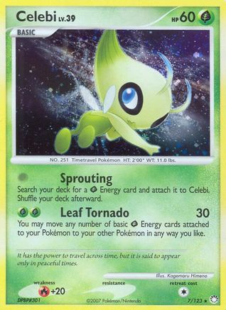 Celebi (/123) Holofoil [DP: Mysterious Treasures] Pokemon Single Pokémon