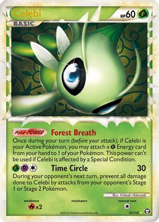 Celebi (Prime) (92/102) - [HGSS: Triumphant] Holofoil Pokemon Single Pokémon