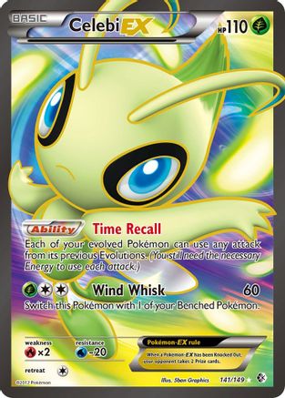 Celebi EX (141 Full Art) (/149) Holofoil [BW: Boundaries Crossed] Pokemon Single Pokémon
