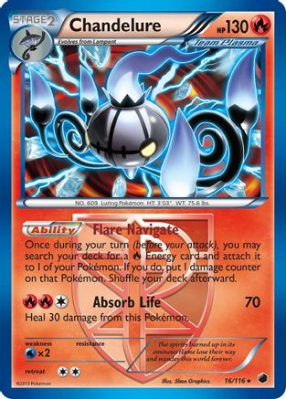 Chandelure (Team Plasma) (/116) Reverse Holofoil [BW: Plasma Freeze] Pokemon Single Pokémon