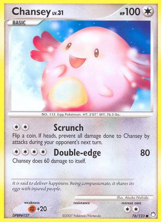 Chansey (76/123) [DP: Mysterious Treasures] Pokemon Single Pokémon
