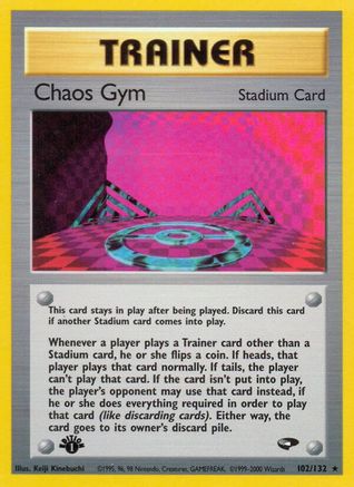 Chaos Gym (102/132) 1st Edition [Vintage: Gym Challenge] Pokemon Single Pokémon