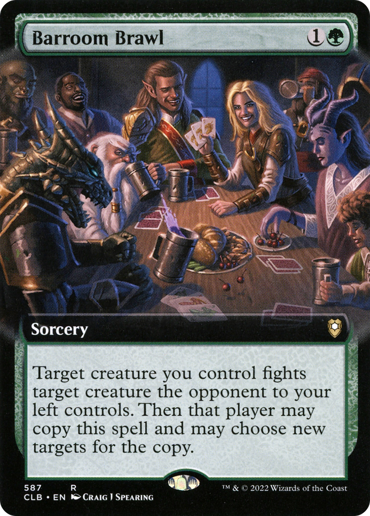 Barroom Brawl (CLB-587) [Commander Legends: Battle for Baldur's Gate] (Extended Art) MTG Single Wizards of the Coast
