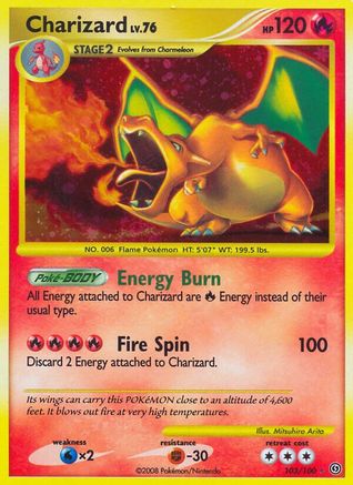 Charizard (/100) Holofoil [DP: Stormfront] Pokemon Single Pokémon
