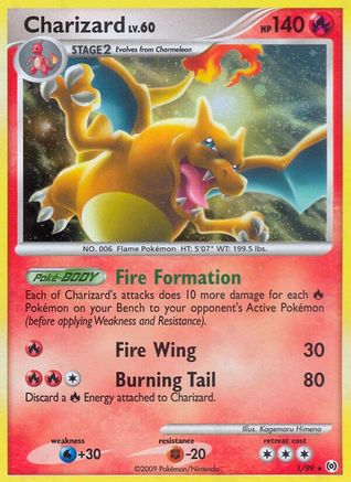 Charizard (1/99) Reverse Holofoil [Platinum: Arceus] Pokemon Single Pokémon