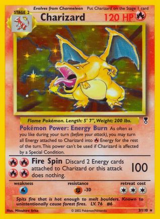 Charizard (3/110) - [Vintage: Legendary Collection] Holofoil Pokemon Single Pokémon