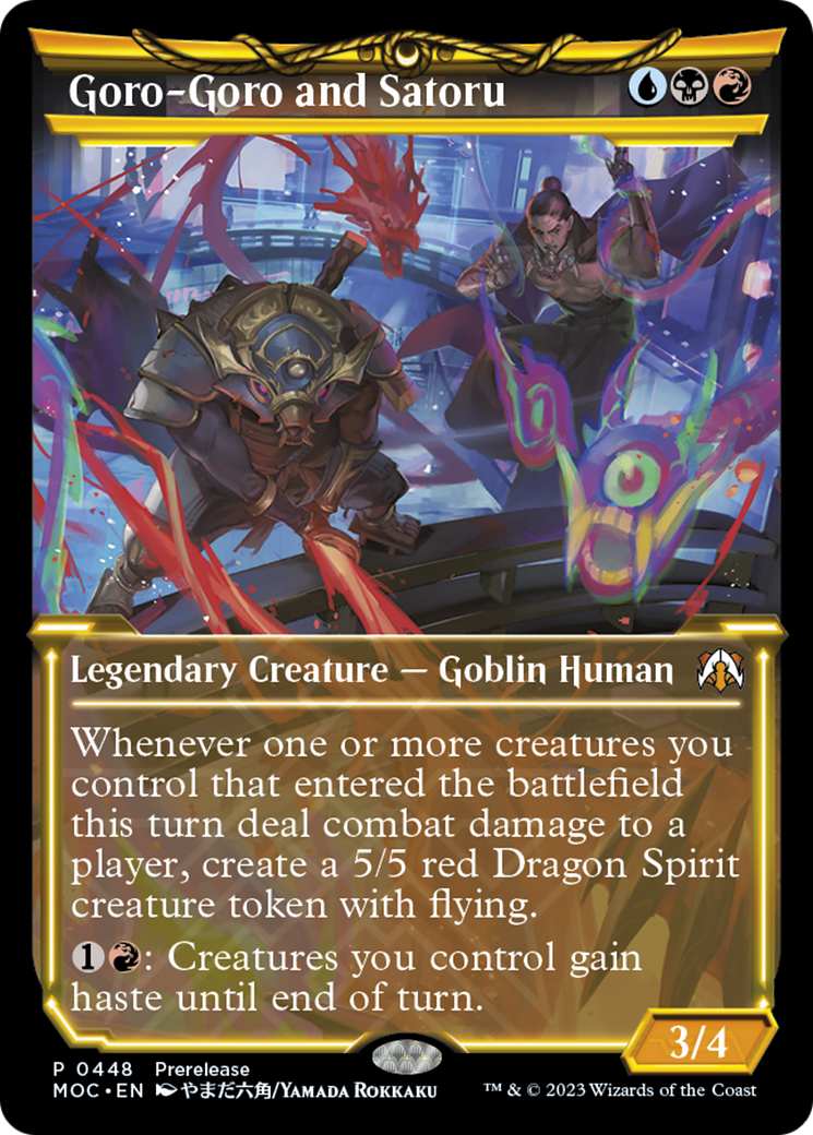 Goro-Goro and Satoru (PRE-448) [March of the Machine Commander] (Showcase) Foil MTG Single Wizards of the Coast