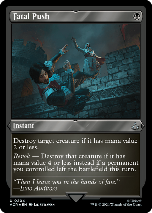 Fatal Push (ACR-204) [Assassin's Creed] Etched Foil MTG Single Wizards of the Coast