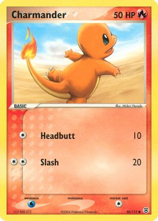 Charmander - 058/112 (58/112) Reverse Holofoil [EX: FireRed & LeafGreen] Pokemon Single Pokémon