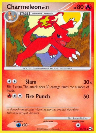 Charmeleon (35/99) Reverse Holofoil [Platinum: Arceus] Pokemon Single Pokémon