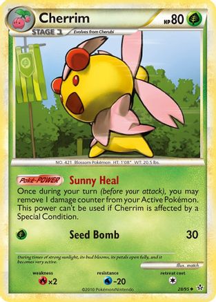 Cherrim (28/95) Reverse Holofoil [HGSS: Unleashed] Pokemon Single Pokémon
