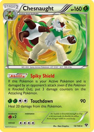 Chesnaught (14/146) Holofoil [XY: Base Set] Pokemon Single Pokémon