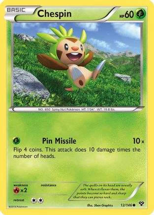 Chespin (12/146) Reverse Holofoil [XY: Base Set] Pokemon Single Pokémon
