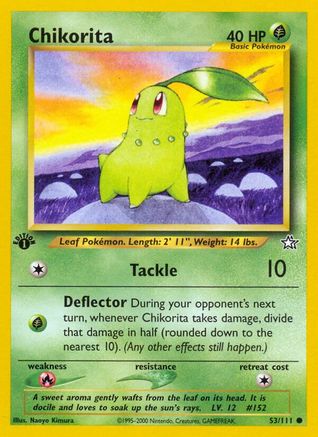 Chikorita (53/111) 1st Edition [Vintage: Neo Genesis] Pokemon Single Pokémon