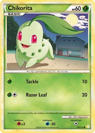 Chikorita (59/123) Reverse Holofoil [HGSS: Base Set] Pokemon Single Pokémon