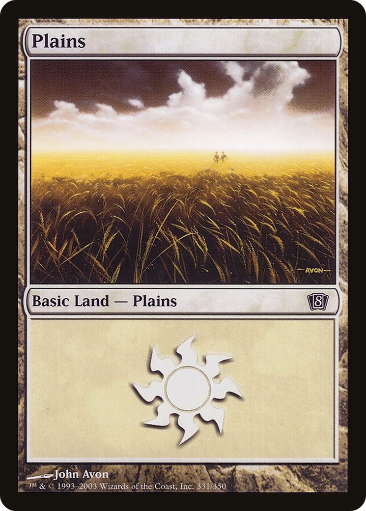 Plains (331) (8ED-331) [8th Edition] MTG Single Wizards of the Coast