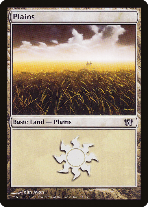 Plains (331) (8ED-331) [8th Edition] Foil MTG Single Wizards of the Coast