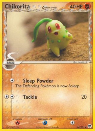 Chikorita (Delta Species) (44/101) [EX: Dragon Frontiers] Pokemon Single Pokémon