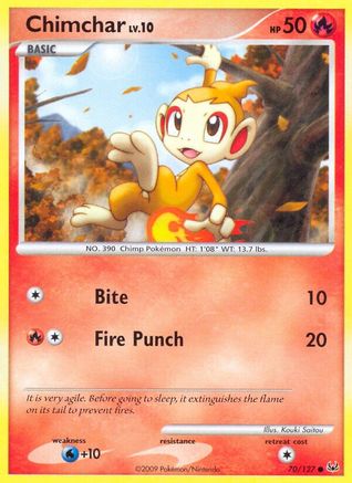 Chimchar (70/127) Reverse Holofoil [Platinum: Base set] Pokemon Single Pokémon