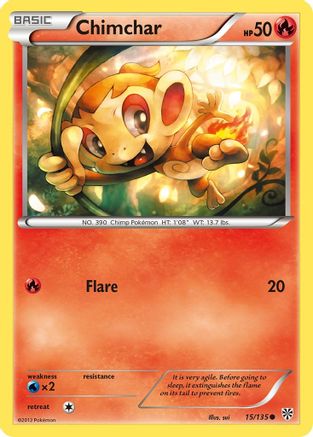 Chimchar (15/135) Reverse Holofoil [BW: Plasma Storm] Pokemon Single Pokémon