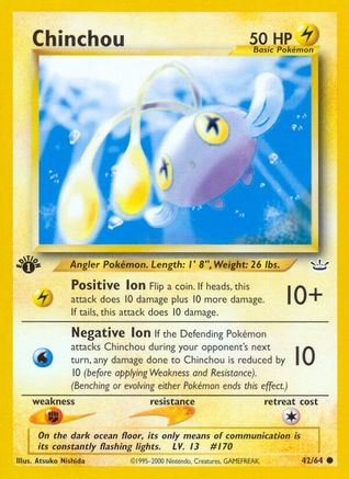 Chinchou (42/64) 1st Edition [Vintage: Neo Revelation] Pokemon Single Pokémon