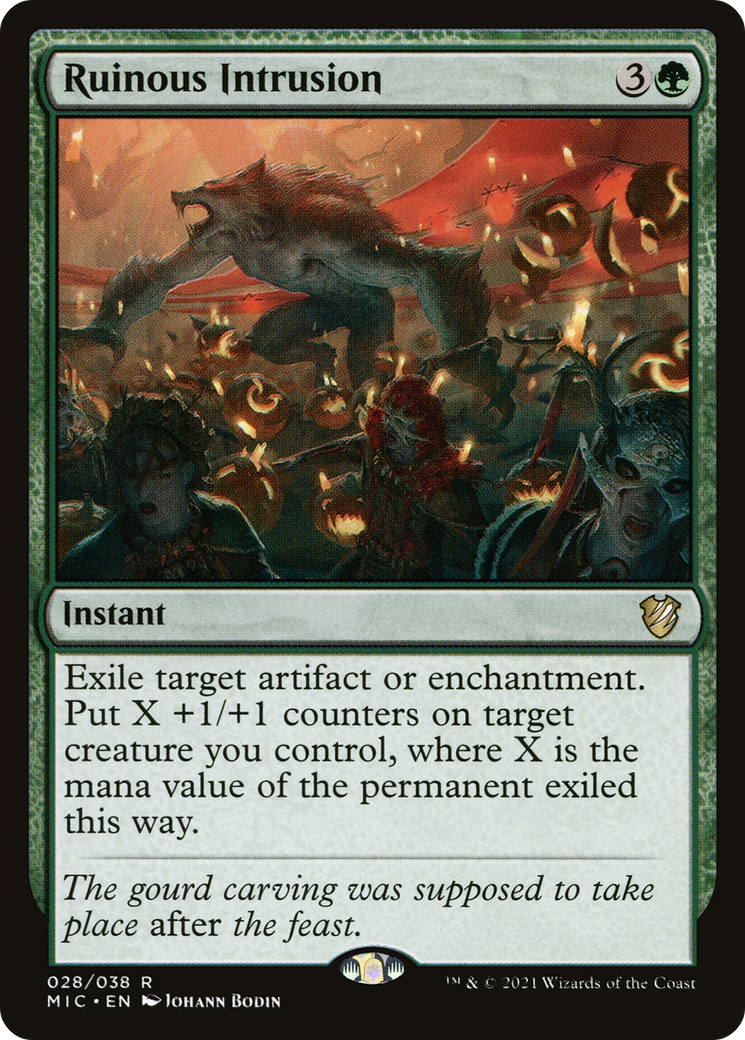 Ruinous Intrusion (MIC-028) [Midnight Hunt Commander] MTG Single Wizards of the Coast