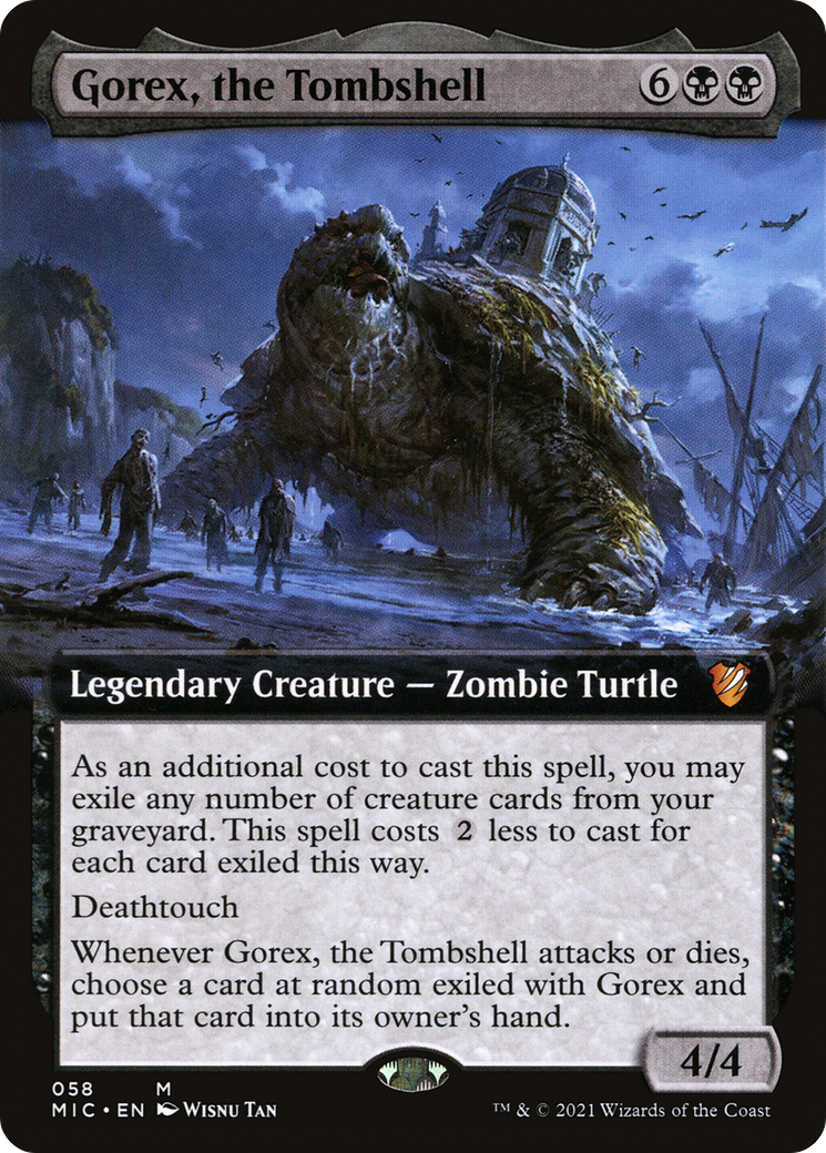 Gorex, the Tombshell (MIC-058) [Midnight Hunt Commander] (Extended Art) MTG Single Wizards of the Coast