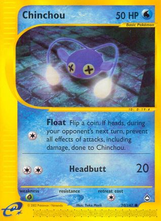 Chinchou (70) (/147) [Vintage: Aquapolis] Pokemon Single Pokémon