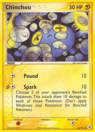 Chinchou - 56/101 (/101) [EX: Hidden Legends] Pokemon Single Pokémon