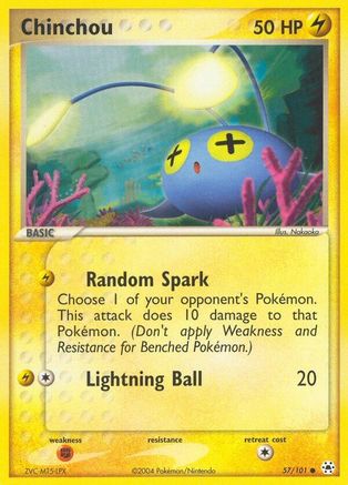 Chinchou - 57/101 (/101) Reverse Holofoil [EX: Hidden Legends] Pokemon Single Pokémon