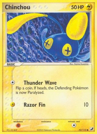 Chinchou (/115) [EX: Unseen Forces] Pokemon Single Pokémon