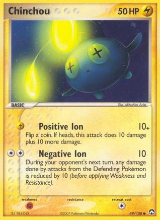 Chinchou (/108) Reverse Holofoil [EX: Power Keepers] Pokemon Single Pokémon