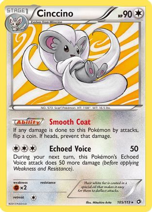 Cinccino (105/113) Holofoil [BW: Legendary Treasures] Pokemon Single Pokémon