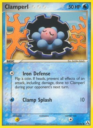 Clamperl (51/92) Reverse Holofoil [EX: Legend Maker] Pokemon Single Pokémon
