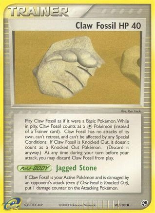 Claw Fossil (/100) Reverse Holofoil [EX: Sandstorm] Pokemon Single Pokémon